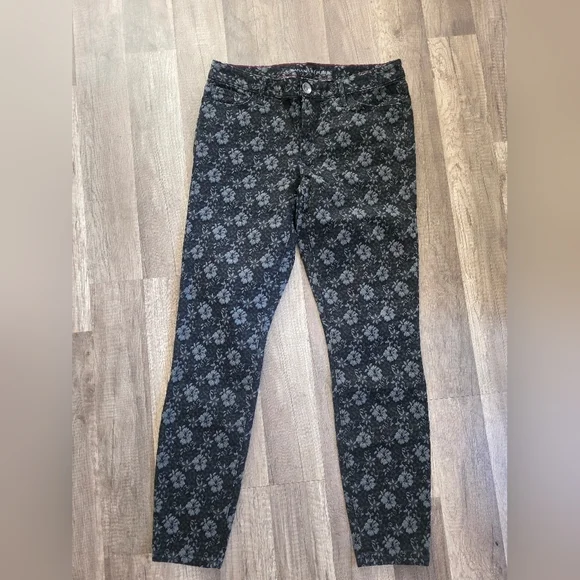 BANANA REPUBLIC floral Skinny Strwtch Pants Jeggings Denim 27  Classy Preppy Y2k - Picture 3 of 12